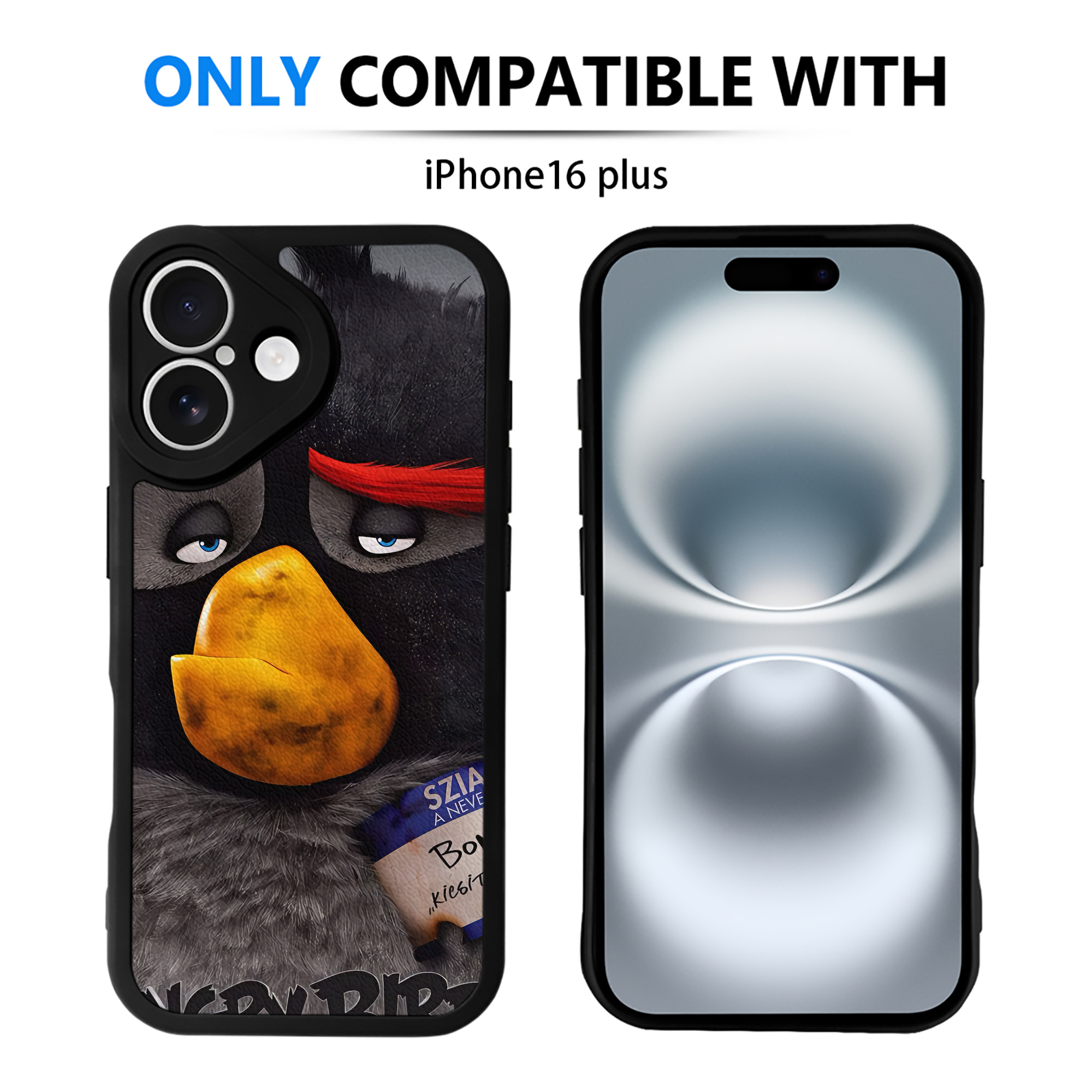 （画像用） Angry Birds アングリーバード 【iPhone 16シリーズ対応】シリコンスマホケース（レザー調） 材質：シリコン